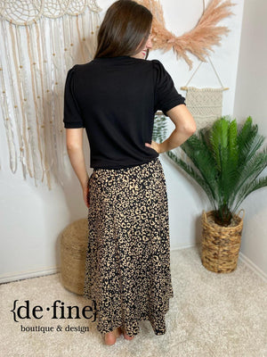 Long Leopard Skirt in Curvy