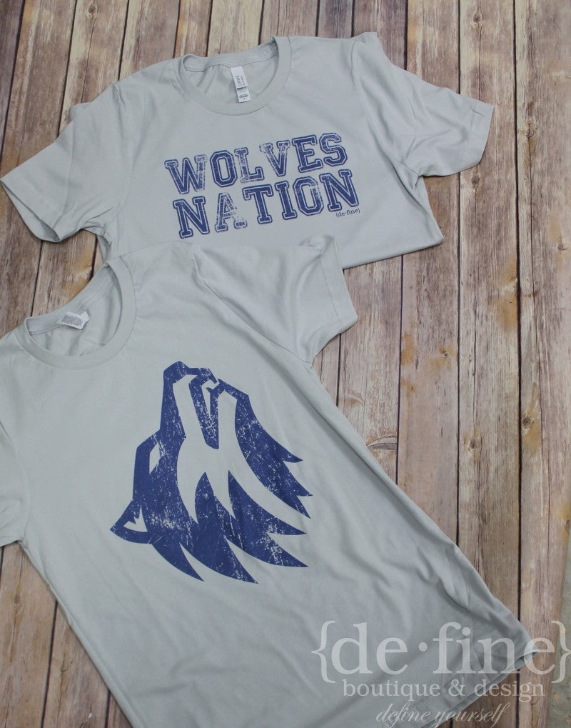 Shawnee Wolves Mascot or Wolves Nation Tees
