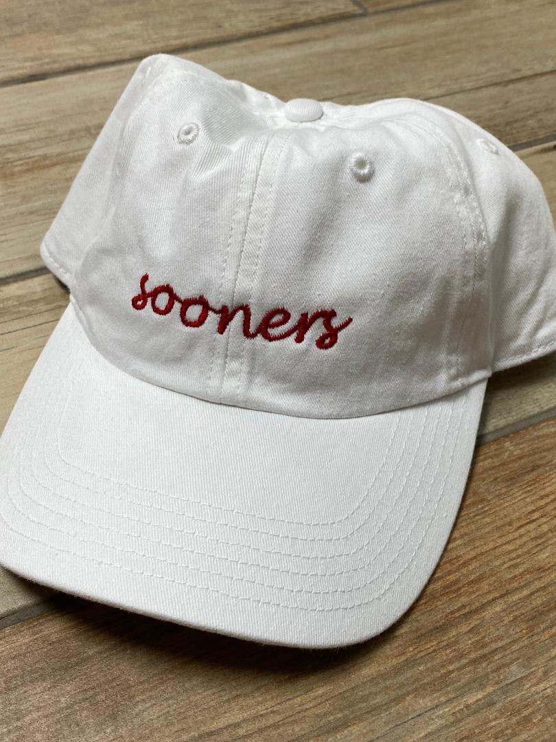 Sooners or Cowboys Washed Chino Caps with Adjustable Strap