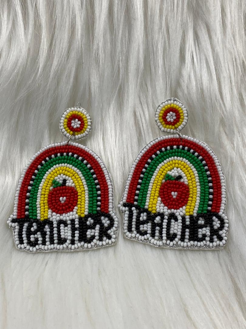 Teacher Beaded Earrings, Necklaces and Beaded Bags